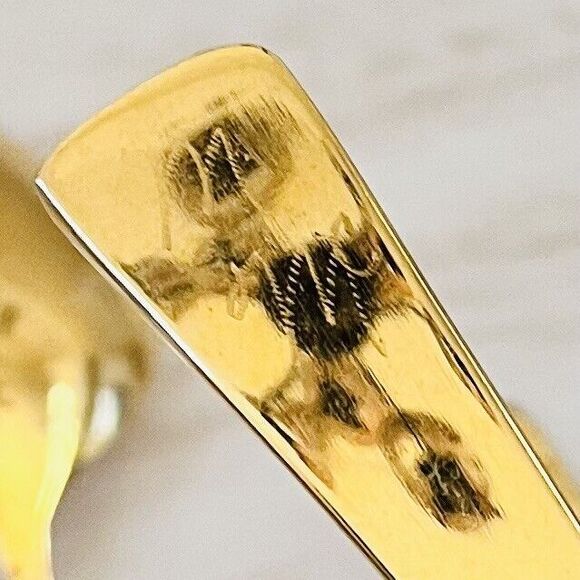 STANLEY ROBERTS Golden Flower Garden (Gold Electroplate) 4pc Flatware Spoon Fork - Picture 8 of 10